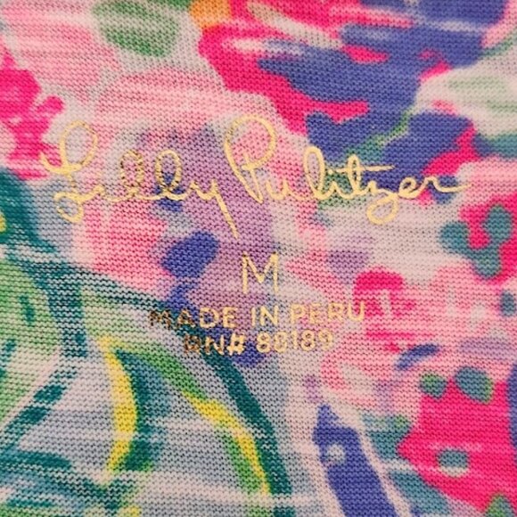 Lilly Pulitzer Women's Short Sleeve V-neck Tee Size Medium - Picture 4 of 4